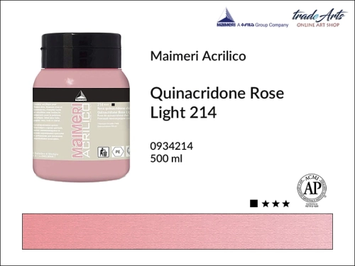 Farba akrylowa Quinacridone Rose Light 214 Maimeri Acrilico opak. 500 ml, Maimeri Acrilico farba akrylowa Quinacridone Rose Light 214 opak. 500 ml,  farba akrylowa w tubach, farby akrylowe Maimeri Acrilico, Maimeri Acrilico, tradearts,