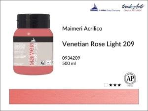 Farba akrylowa Maimeri Acrilico, kolor: Venetian Rose Light 209, opak. 500 ml