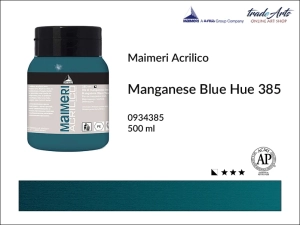 Farba akrylowa Maimeri Acrilico, kolor: Manganese Blue (Hue) 385, opak. 500 ml 