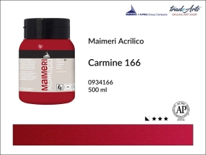 Farba akrylowa Maimeri Acrilico, kolor: Carmine 166, opak. 500 ml