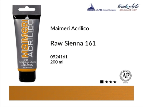 Farba akrylowa Raw Sienna 161 Maimeri Acrilico tuba 200 ml, Maimeri Acrilico farba akrylowa Raw Sienna 161 tuba 200 ml,  farba akrylowa w tubach, farby akrylowe Maimeri Acrilico, Maimeri Acrilico, tradearts,