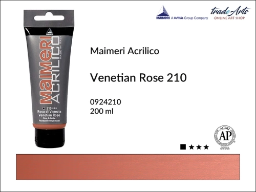 Farba akrylowa Venetian Rose 210 Maimeri Acrilico tuba 200 ml, Maimeri Acrilico farba akrylowa Venetian Rose 210 tuba 200 ml,  farba akrylowa w tubach, farby akrylowe Maimeri Acrilico, Maimeri Acrilico, tradearts,