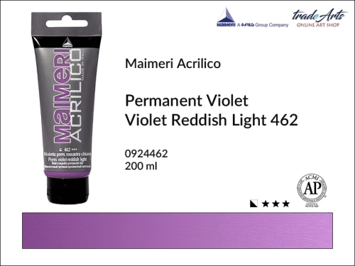 Farba akrylowa Permanent Violet Reddish Light 462 Maimeri Acrilico tuba 200 ml, Maimeri Acrilico farba akrylowa Permanent Violet Reddish Light 462 tuba 200 ml,  farba akrylowa w tubach, farby akrylowe Maimeri Acrilico, Maimeri Acrilico, tradearts,
