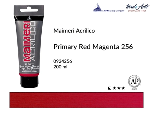 Farba akrylowa Primary Red Magenta 256 Maimeri Acrilico tuba 200 ml, Maimeri Acrilico farba akrylowa Primary Red Magenta 256 tuba 200 ml,  farba akrylowa w tubach, farby akrylowe Maimeri Acrilico, Maimeri Acrilico, tradearts,