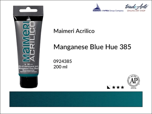 Farba akrylowa Manganese Blue Hue 385 Maimeri Acrilico tuba 200 ml, Maimeri Acrilico farba akrylowa Manganese Blue Hue 385 tuba 200 ml,  farba akrylowa w tubach, farby akrylowe Maimeri Acrilico, Maimeri Acrilico, tradearts,