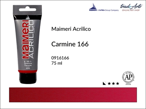 Farba akrylowa Carmine 166 Maimeri Acrilico tuba 75 ml, Maimeri Acrilico farba akrylowa Carmine 166 tuba 75 ml,  farba akrylowa w tubach, farby akrylowe Maimeri Acrilico, Maimeri Acrilico, tradearts,