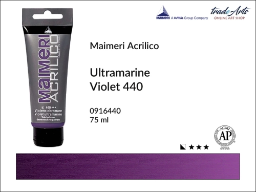 Farba akrylowa Ultramarine Violet 440 Maimeri Acrilico tuba 75 ml, Maimeri Acrilico farba akrylowa Ultramarine Violet 440 tuba 75 ml,  farba akrylowa w tubach, farby akrylowe Maimeri Acrilico, Maimeri Acrilico, tradearts,