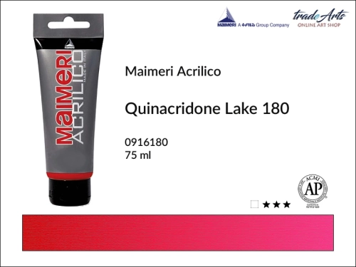 Farba akrylowa Quinacridone Lake 180 Maimeri Acrilico tuba 75 ml, Maimeri Acrilico farba akrylowa Quinacridone Lake 180 tuba 75 ml,  farba akrylowa w tubach, farby akrylowe Maimeri Acrilico, Maimeri Acrilico, tradearts,