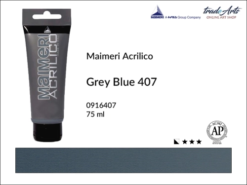 Farba akrylowa Grey Blue 407 Maimeri Acrilico tuba 75 ml, Maimeri Acrilico farba akrylowa Grey Blue 407 tuba 75 ml,  farba akrylowa w tubach, farby akrylowe Maimeri Acrilico, Maimeri Acrilico, tradearts,
