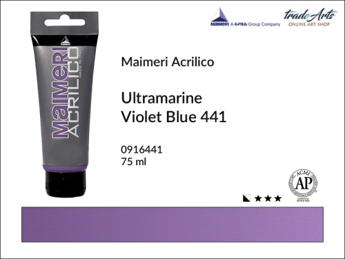 Farba akrylowa Ultramarine Violet Blue 441 Maimeri Acrilico tuba 75 ml, Maimeri Acrilico farba akrylowa Ultramarine Violet Blue 441 tuba 75 ml,  farba akrylowa w tubach, farby akrylowe Maimeri Acrilico, Maimeri Acrilico, tradearts,