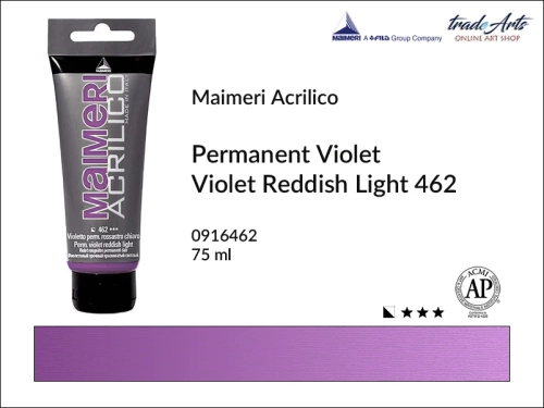 Farba akrylowa Permanent Violet Reddish Light 462 Maimeri Acrilico tuba 75 ml, Maimeri Acrilico farba akrylowa Permanent Violet Reddish Light 462 tuba 75 ml,  farba akrylowa w tubach, farby akrylowe Maimeri Acrilico, Maimeri Acrilico, tradearts,