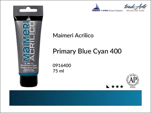 Farba akrylowa Primary Blue Cyan 400 Maimeri Acrilico tuba 75 ml, Maimeri Acrilico farba akrylowa Primary Blue Cyan 400 tuba 75 ml,  farba akrylowa w tubach, farby akrylowe Maimeri Acrilico, Maimeri Acrilico, tradearts,