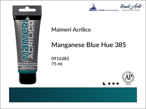 Farba akrylowa Manganese Blue imit. 385 Maimeri Acrilico tuba 75 ml, Maimeri Acrilico farba akrylowa Manganese Blue imit. 385 tuba 75 ml,  farba akrylowa w tubach, farby akrylowe Maimeri Acrilico, Maimeri Acrilico, tradearts,