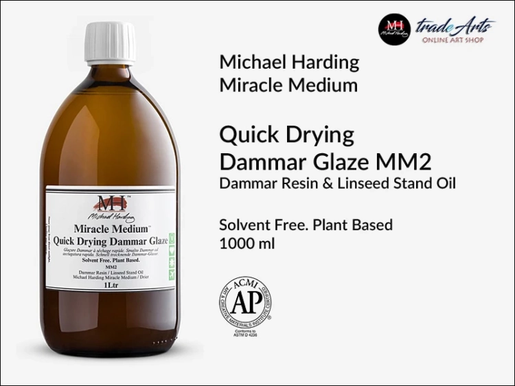 Quick Drying Glaze Medium MM2 Michael Harding, medium szklące damarowe MM2 Michael Harding, medium damarowe szklące Miracle Medium MM2 MH, szkląca glazura do farb olejnych MM2 MH, Miracle Medium Quick Drying Dammar Glaze MM2,