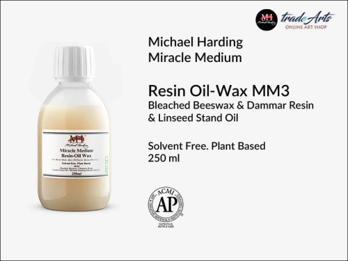 Miracle Medium Resin-Oil Wax MM3 Michael Harding, pasta woskowa żywiczna Miracle Medium MM3 MH, wosk żywiczny do farb olejnych MH Miracle Medium MM3, medium żywiczne do farb olejnych, farby olejne, pasta woskowa do farb,
