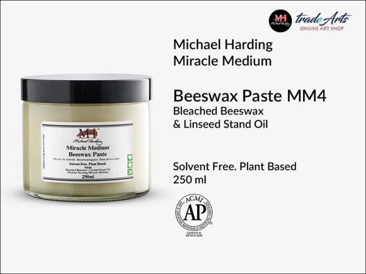 Miracle Medium Beeswax Paste MM4 Michael Harding, pasta woskowa do teksturowania Miracle Medium Beeswax  Paste MM4 MH, pasta z wosku pszczelego do teksturowania MM4 MH, pasta woskowa do tekstury do farb olejnych, farby olejne,