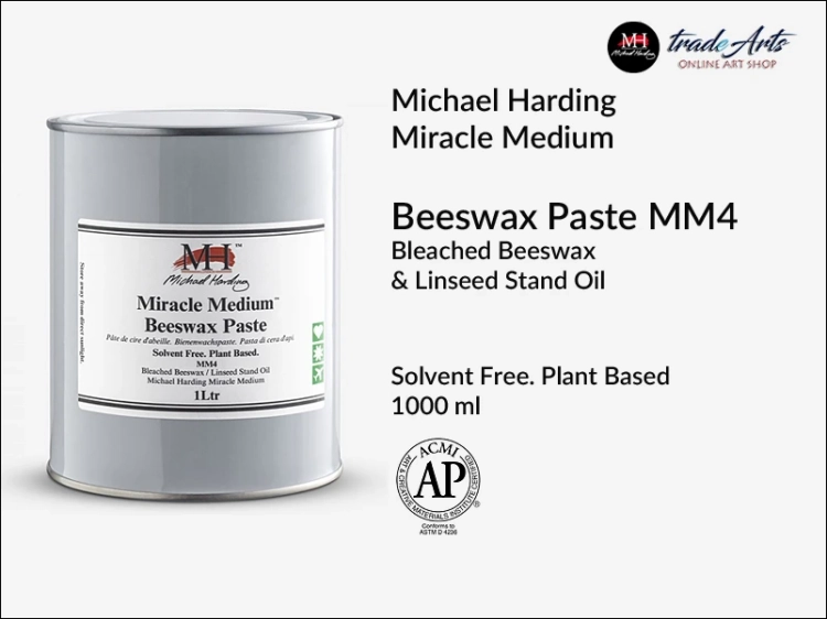 Miracle Medium Beeswax Paste MM4 Michael Harding, pasta woskowa do teksturowania Miracle Medium Beeswax  Paste MM4 MH, pasta z wosku pszczelego do teksturowania MM4 MH, pasta woskowa do tekstury do farb olejnych, farby olejne,