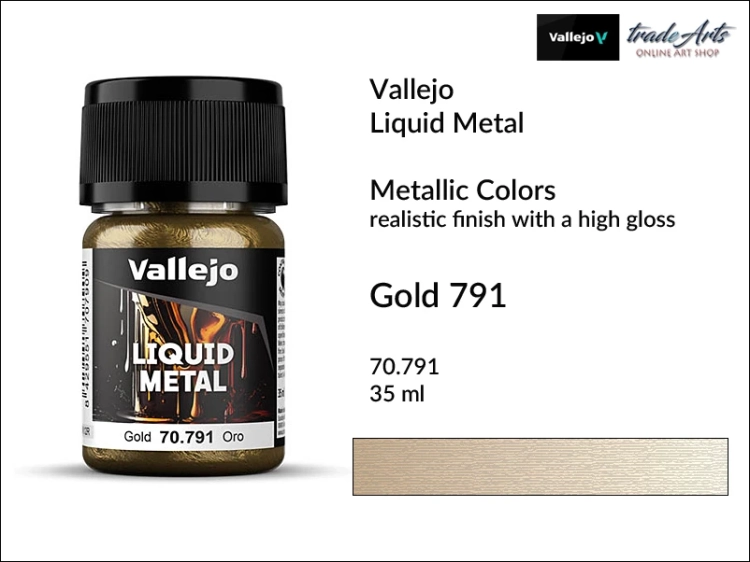 Farba metaliczna w płynie Gold 791 Vallejo Liquid Metal, Vallejo Liquid Metal farba metaliczna w płynie Gold 791,  farba metaliczna w płynie Vallejo Liquid Metal, farby metaliczne, farba, Vallejo, farby metaliczne,