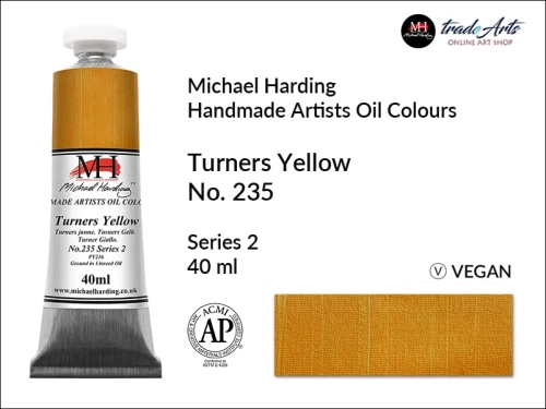 Michael Harding Artists Oil Colours Turner's Yellow 235, farba olejna Turner's Yellow 235 Michael Harding, Michael Harding - farba olejna Turner's Yellow 235, farby olejne Michael Harding, Michael Harding, farby Michael Harding,