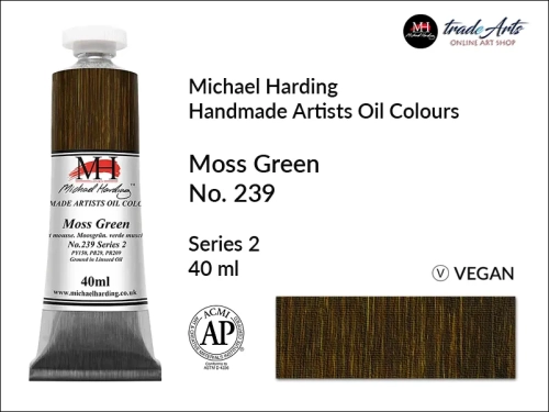 Michael Harding Artists Oil Colours Moss Green 239, farba olejna Moss Green 239 Michael Harding, Michael Harding - farba olejna Moss Green 239, farby olejne Michael Harding, Michael Harding, farby Michael Harding,