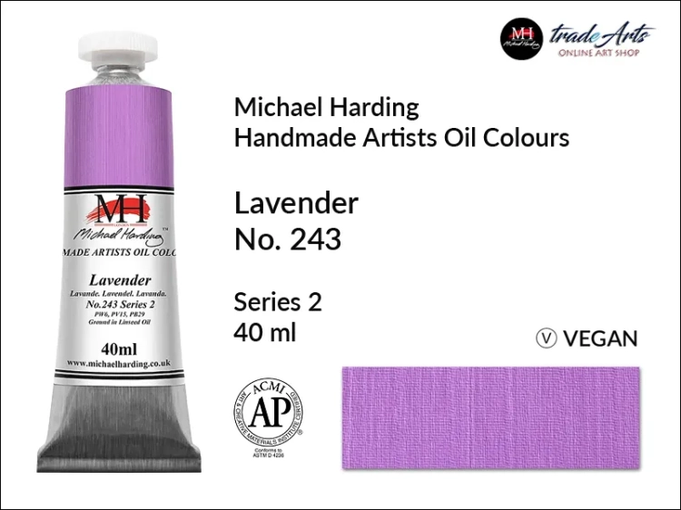 Michael Harding Artists Oil Colours Lavender 243, farba olejna Lavender 243 Michael Harding, Michael Harding - farba olejna Lavender 243, farby olejne Michael Harding, Michael Harding, farby Michael Harding,
