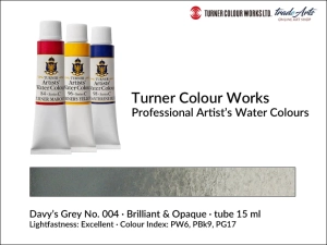  Farba akwarelowa Turner Artist's Watercolour, kolor: Davy's Grey 004, tuba 15 ml 