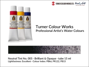  Farba akwarelowa Turner Artist's Watercolour, kolor: Neutral Tint 005, tuba 15 ml 