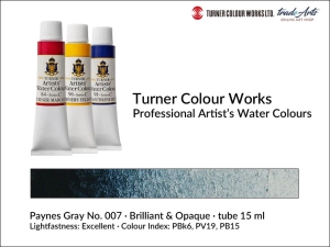  Farba akwarelowa Turner Artist's Watercolour, kolor: Paynes Gray 007, tuba 15 ml 