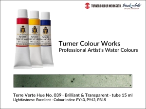  Farba akwarelowa Turner Artist's Watercolour, kolor: Terre Verte Hue 039, tuba 15 ml