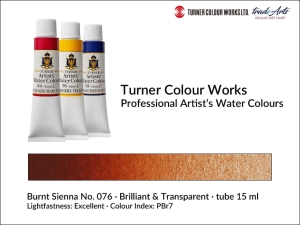  Farba akwarelowa Turner Artist's Watercolour, kolor: Burnt Sienna 076, tuba 15 ml 