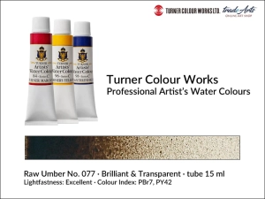  Farba akwarelowa Turner Artist's Watercolour, kolor: Raw Umber 077, tuba 15 ml 