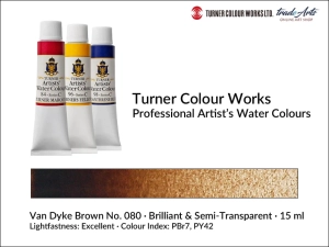  Farba akwarelowa Turner Artist's Watercolour, kolor: Van Dyke Brown 080, tuba 15 ml 
