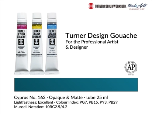Turner Design Gouache Cyprus 162 tube 25 ml, farba gwaszowa Turner Design Gouache Cyprus 162 tuba 25 ml, farby gwaszowe profesjonalne Design Gouache Turner tuby 25 ml, farby gwaszowe, gwasze, Turner Design Gouache,