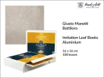 Imitacja srebra w płatkach (szlagaluminium) Giusto Manetti Battiloro, koperta 100 płatków 16x16 cm