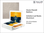 Imitacja srebra w płatkach (szlagaluminium) Giusto Manetti Battiloro, koperta ks. 25 płatków 14x14 cm