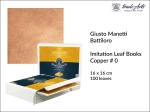 Miedź w płatkach (szlagmetal) Giusto Manetti Battiloro, kolor: 0, koperta 100 płatków 16x16 cm