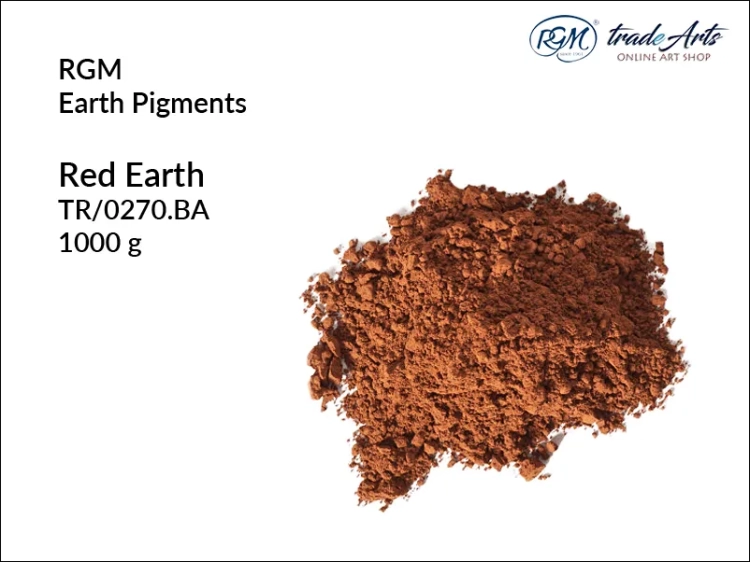 Pigment ziemny Red Earth 270 RGM, RGM - pigment ziemny Red Earth 270, pigmenty ziemne RGM, pigmenty naturalne, pigmenty RGM, pigment ziemny, pigment, RGM Earth Pigments, RGM,  tradearts,