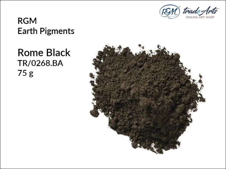 Pigment ziemny Rome Black 268 RGM, RGM - pigment ziemny Rome Black 268, pigmenty ziemne RGM, pigmenty naturalne, pigmenty RGM, pigment ziemny, pigment, RGM Earth Pigments, RGM,  tradearts,