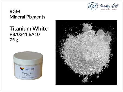 RGM Titanium White 241 75g, RGM biel tytanowa 75g, dwutlenek tytanu 75 g RGM, pigment biel tytanowa RGM, RGM pigment Titanium White 241 75g, pigmenty białe, pigmenty, RGM,