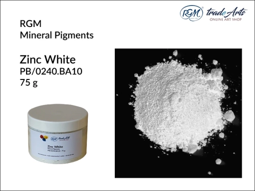 RGM Zinc White 240 75g, RGM biel cynkowa 75g, dwutlenek tytanu 75 g RGM, pigment biel cynkowa RGM, RGM pigment Zinc White 240 75g, pigmenty białe, pigmenty, RGM,