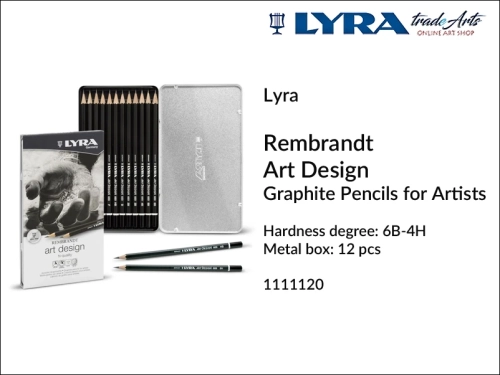 Ołówki grafitowe Lyra Rembrandt Art Design, Lyra Rembrandt Art Design - ołówki grafitowe specjalne, ołówki grafitowe, ołówki, rysunek artystyczny, rysunek techniczny, rysowanie, tradearts,