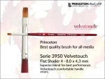 Pędzel uniwersalny płaski Princeton Velvetouch 3950 Synthetic Blend Flat Shader, rozmiar  4