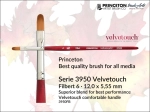 Pędzel uniwersalny płaski filbert Princeton Velvetouch 3950 Synthetic Blend Filbert, rozmiar  6