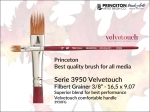 Pędzel uniwersalny płaski filbert Princeton Velvetouch 3950 Synthetic Blend Filbert Grainer, rozmiar  3/8"