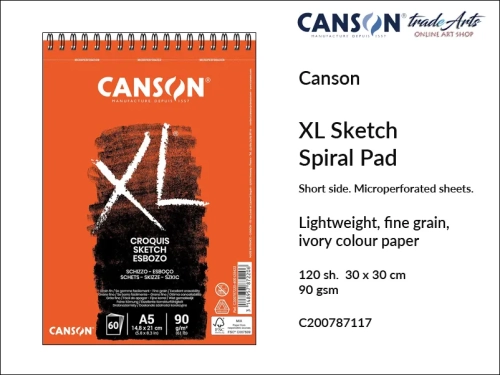 Canson XL Sketching Spiral Pad 30x30 cm, Canson  XL Sketching blok do rysunku spirala  30x30 cm, blok do szkicu na spirali  30x30 cm Canson XL Sketching, bloki do rysunku i szkicu 30x30 cm spirala Canson, rysunek, bloki, bloki do szkicu,