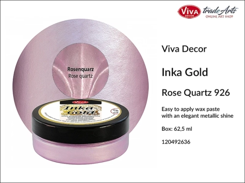 Farba metaliczna Inka-Gold Viva Decor, Inka-Gold Viva Decor farba metaliczna, Inka-Gold farba metaliczna Quartz Rose 926, farba w kremie Inka-Gold, farba metaliczna, farba do złoceń, złocenia, tradearts,