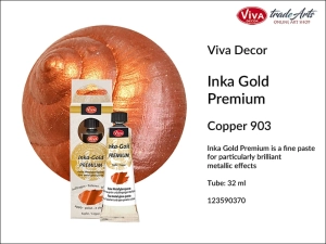Pasta metaliczna Inka Gold Premium, kolor: Copper 903, tuba 32 ml