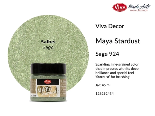 Viva Maya Stardust metallic sparkling color Sage 45 ml, farba brokatowa  metaliczna Maya Stardust Sage 45 ml, farba metaliczna iskrząca błyszcząca Maya Stardust Viva Decor, farba Viva Maya Stardust, farba opalizująca, farba zdobnicza, farba iskrząca,