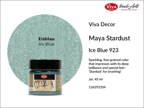 Viva Maya Stardust metallic sparkling color Ice Blue 45 ml, farba brokatowa  metaliczna Maya Stardust Ice Blue 45 ml, farba metaliczna iskrząca błyszcząca Maya Stardust Viva Decor, farba Viva Maya Stardust, farba opalizująca, farba zdobnicza, farba,