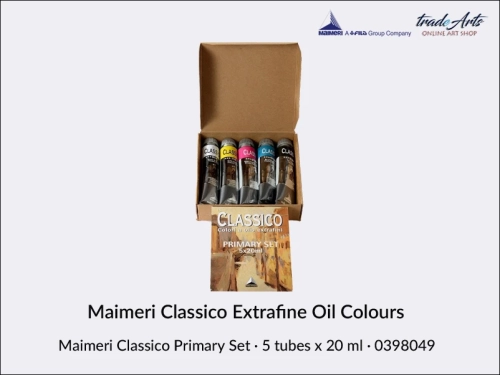 Maimeri Classico Primary Set 5 x 20 ml, Maimeri Classico farba olejna Primary Set 5 x 20 ml, farba olejna Maimeri Primary Set 5 x 20 ml, Maimeri Classico farby olejne, Maimeri Classico zestawy, zestaw farb olejnych, farby olejne, Maimeri Classico,